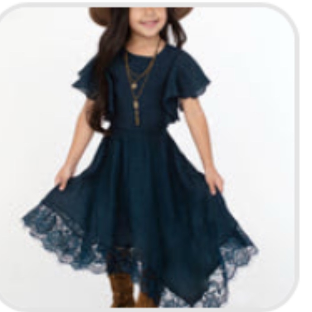 Joyfolie Lakynna Navy Blue Kids Dress